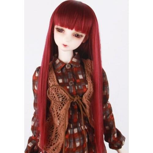 1/3 1/4 1/6 1/8 1/12 Bjd SD Doll Wig High Temperature Wire Long Straight Wig For Toy Hair Accessories
