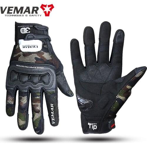 New 2018 100% Gloves Motorcycle Summer Vemar Protect 3D Mesh Moto Gloves Touch Screen Gant Moto Luvas Motocross Gloves Racing