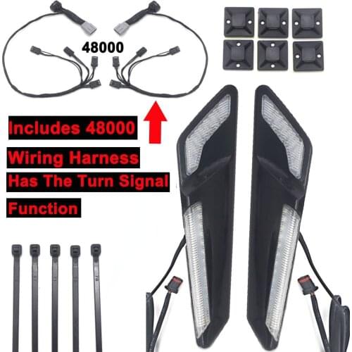 For Honda Goldwing GL 1800 GL1800 F6B Motorcycle Front Brake Fork Mounted NAV LED Lights in Chrome or Black 2018 2019 2020