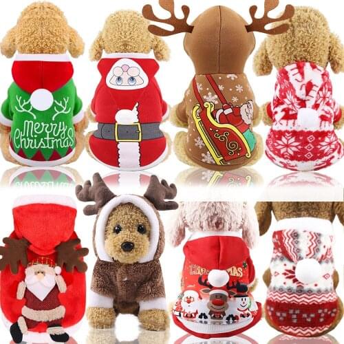 Christmas Dog Clothes Fasion Dog Jacket Costume Puppy Coat Cheap Pet Clothing Winter Outfit for Chihuahua Small Dogs Accessories