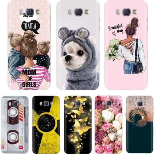 Silicone Phone Case FOR Samsung Galaxy J7 2016 Case J710 J710F Cover FOR Samsung J7 2016 Soft Tpu Protective Shell Printing Bags