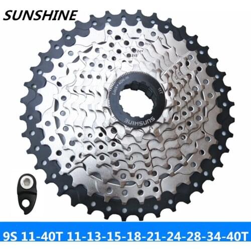 SUNSHINE / 9 velocidad 11-40T bici de carretera/montaña tarjeta plegable pequeño volante, compatible con SunRace.SHIMAN0