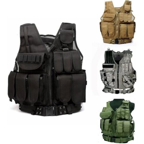 Tactical Vest For Outdoor Wargame Molle Army Training Paintball Combat Protective Gear Military Equipment Airsoft Hunting Vest