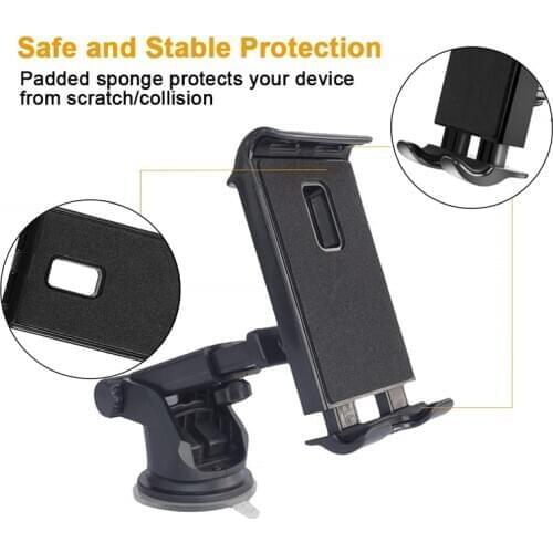 Universal Dashboard Windshield Tablet Car Dash Mount Suction Cup Mount Mount Holder Compatible with Phones Tablets 4.3-10.9 inch