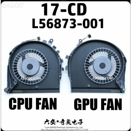 CPU FAN For HP TPN-C142 L56873-001 17-CD 17-CD0022TX 17-CD0025TX 17-CD0010NR 17-CD0020NR 17-CD0024NA CPU & GPU Cooling Fan