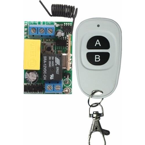 High Quality AC220V 1CH RF Wireless Remote Mini Relay Switch Receiver Remote Controllers For Light switch With 2button