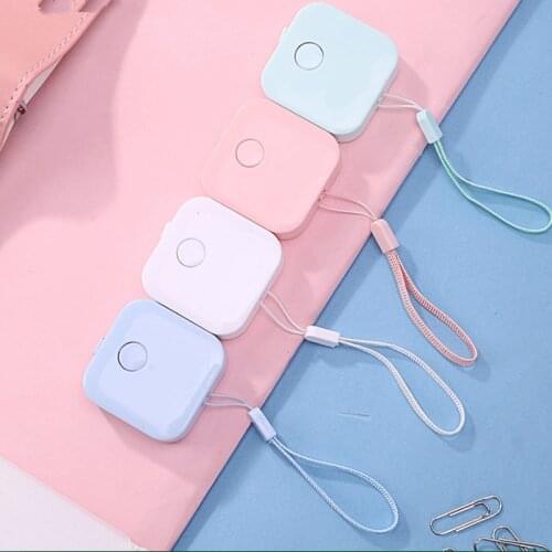 1 Pcs 150cm/60" lovely Tape Measure Macron Candy Color Leather Ruler Box Portable Fashion Retractable Ruler Design School Supply
