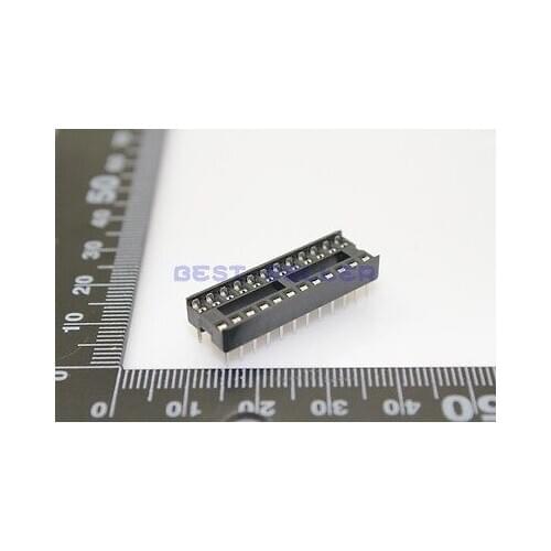 100pcs 24Pin DIP SIP IC Sockets Adaptor Solder Type Narrow