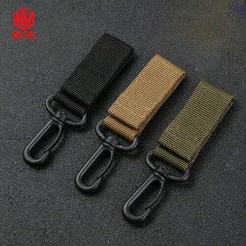 2 PCS EDC Nylon Webbing Hanging Buckle Keychain Multifunction Quick Hook Outdoor Camping Tactical Backpack Bag Accessories