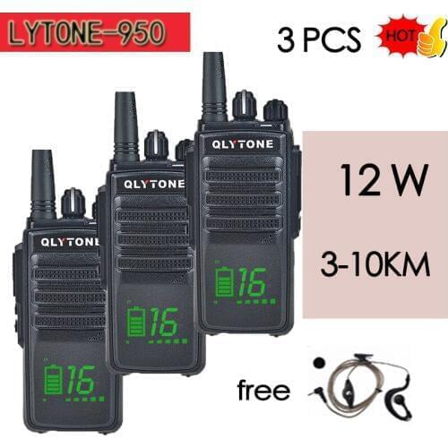 3PCS LYT950 encryption walkie-talkie 12W high-power wireless professional civilian hand 10KM Communicator HF Transceiver