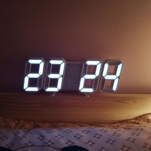 3D Large LED Digital Wall Clock Date Time Celsius Nightlight Display Table Desktop Clocks Alarm Clock Living Room free shipping