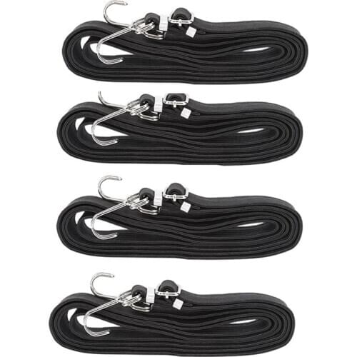 4 Pack Bicycle Luggage Tied Rope Durable Widen High Elastic Latex Strap for Cycling Not Easy to Rust