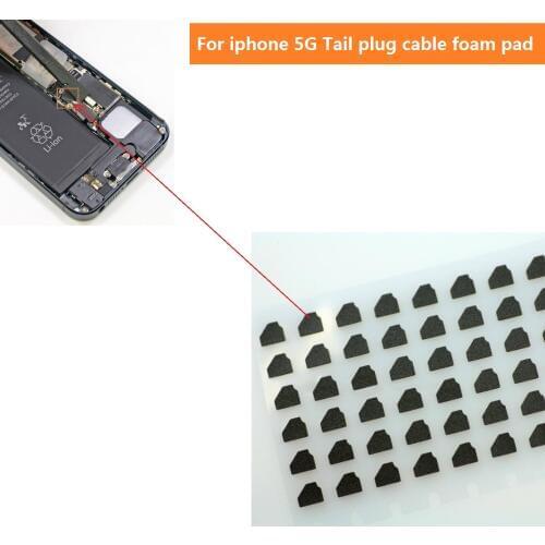 5pcs Premium charger usb cable of foam pad For iPhone 5 black glue Interval sponge sticker on charging flex cable Replacement