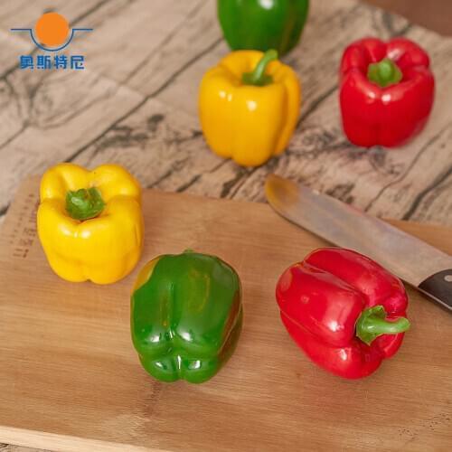 6pcs mix color High imitation fake artificial Chili vegetable&artificial plastic fake simulated Chili vegetable model