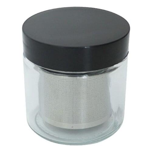 Diamond Washing Cup Gemstone Cleaning Glass Jar Bottle with Metal Sieve Alcohol Cleaner