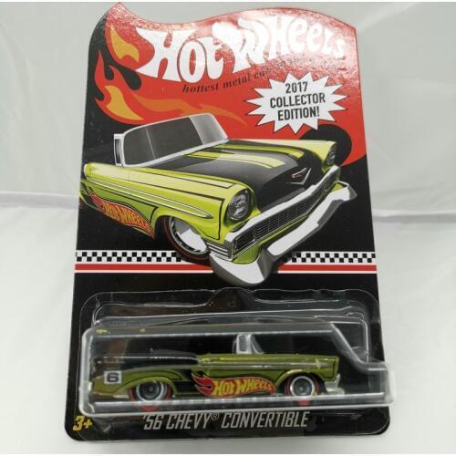 Hot Wheels 1:64 Car 56 CHEVY CONVERTIBLE 2017 Collector Edition 50th Anniversary Metal Diecast Cars Collection Vehicle Toys