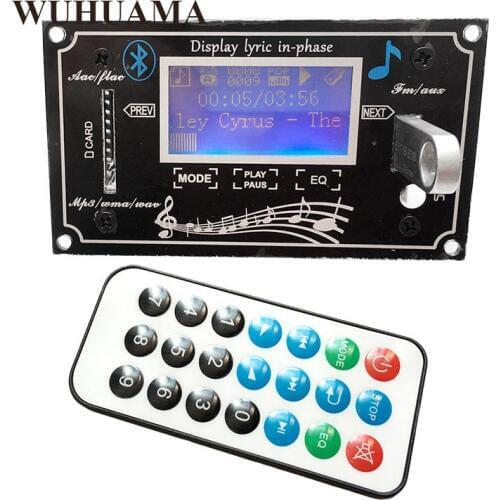 Bluetooth Touch LED MP3 Decoding Board Module w/ SD Card Slot / USB / FM / Remote 12V HIFI MP3/WMA audio Board Digital SD/MMC