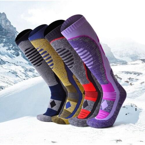 Long thermal winter socks for men and women thick cotton socks for outdoor sports snowboarding climbing hiking snow soft socks