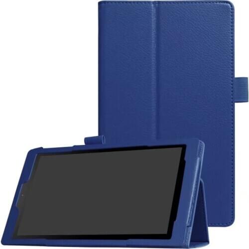 For Amazon 2017 New Kindle Fire HD 8 Business Litchi PU Leather Flip Smart Sleep Cover Case For kindle fire hd8 2017 +Film+Pen