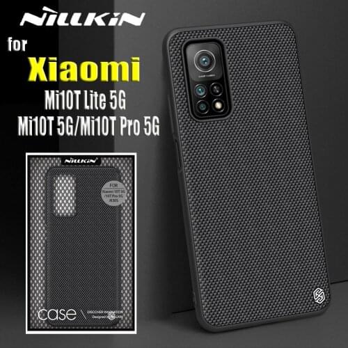 For Xiaomi Mi 10T Pro 5G Case Mi10T Lite Funda Nillkin Textured Nylon Fiber Durable Non-slip Soft TPU Shockproof Bag Cover Coque