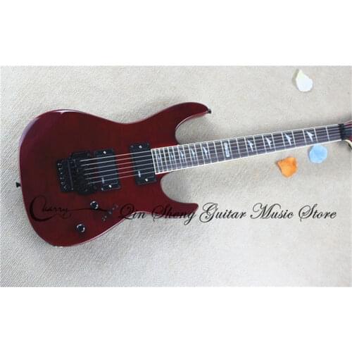 Order booking 6 strings guitar,red guitar,tremolo bridge HHpickups,flamed maple veneer,black buttons,active battery