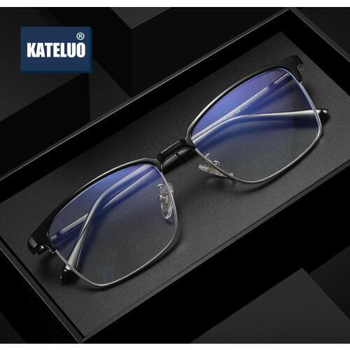 KATELUO 2020 Unisex Anti Blue Light Laser Fatigue Glasses Photochromic Computer Glasses Optical Eyeglasses Frame for Men Women