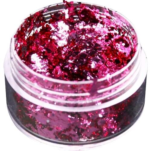 Imitation Gold Foil Flakes Peach Red Leaf Flake in Nail Decoration Painting Frame Art Craft Colorful