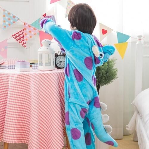 Anime Monster Cosplay Costume Kids Kigurumis Boy Girl Sleep Suit Halloween Festival Party Animal Onesies