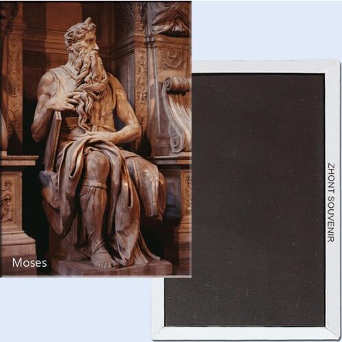SOUVEMAG over $12 Vaticano Saint Peter in Chains Michelangelo MOISE Rectangle Metal Fridge Magnet 5316 For Kitchen Fridge