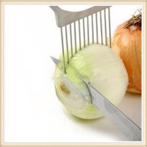 Multifunctional Stainless Steel Onion Tomato Holder Shredders Handle Fruit Vegetable Cutter Slicers Aid Holder Kitchen Gadgets