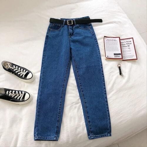 High Waist 2021 Fashion Casual Harem Pants Denim Pants Boyfriend Jeans for Women Washed 5 Colors Mom Jeans Woman
