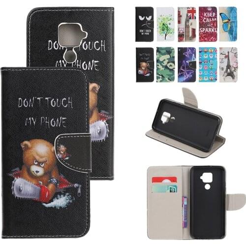 Fashion Painted Wallet Cute Leather Case For Huawei Honor 20 10 10X 9 9X 8 8A 7A 7C 6A Pro Lite With Card Slot Bracket Cases
