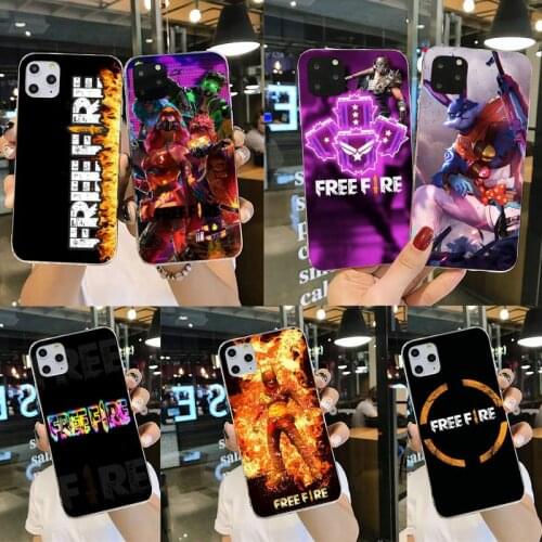 Hot Game Free Fire Phone Case For iphone 12 11 Pro Max Mini XS Max 8 7 6 6S Plus X 5S SE 2020 XR Silicone Soft cover