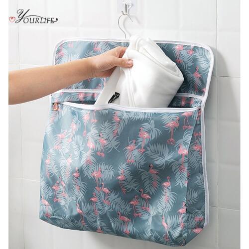 OYOURLIFE Wall Hanging Waterproof Storage Bags Bathroom Clothing Bath Towel Cosmetics Storage Pockets Wall Sundries Organizer