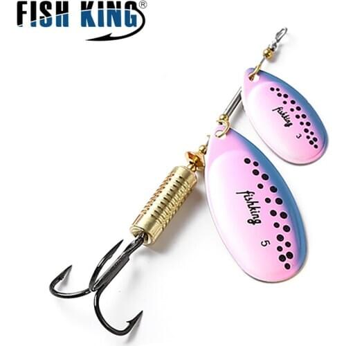 1pc Fishing Lures Double Metal Spinner Spoon 20g/11.5cm Long Cast with Carbon Steel Treble Hook Hard Baits Fishing Tackle