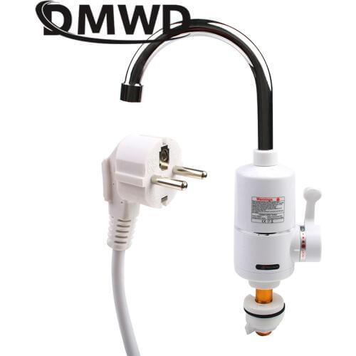 DMWD 3000W Instant Electric Shower Faucet Bathroom Kitchen Tankless Instantaneous Heating Hot Cold Water Heater Tap EU US Plug