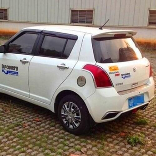 For Suzuki swift Spoiler 2005 06 07 08 09 10 11 12 13 2014 High Quality ABS Material Car Rear Trunk Wing accessories body kit