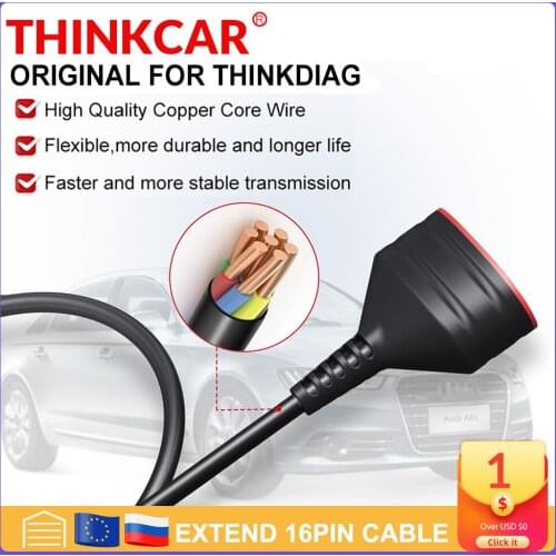 ThinkDiag OBD2 Male to Female Original Extension Cable for thinkdiag Easydiag 3.0 Stronger Faster Main Extended Connector 16Pin
