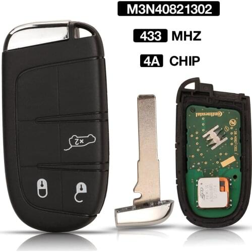 Kutery Smart Remote Control Car Key For Jeep Compass 434Mhz 4A Chip Original Keyless Fob Entry Genuine Parts FCCID: M3N40821302