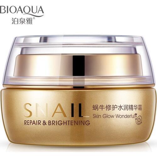BIOAOUA Snail Repair & Brightening Face Essence Cream Moisturizing Shrink Pores Oil Control Anti Wrinkle Anti-Aging Skin Care