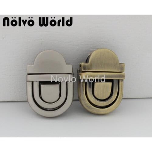 5-20-50sets 6 colors 19*28mm pearl silver small tongue shape press lock for woman shoulderbag metal locks purse parts