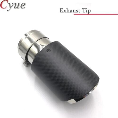 1 PCS Carbon Fiber Exhaust End Tips High Quality Universal Car Exhaust Muffler pipe