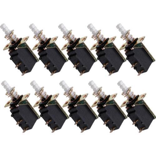 10 Pcs/Set AC 250V 2A/8A Latching SPST Push Button Power 2Pin Switch SW-3 Switches