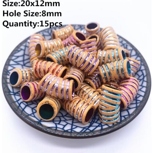 New 20x12mm 15pcs Retro Acrylic Beads Imitation Wood Beads Oval Shape For Handmade DIY Necklace Jewelry Accessories Making#12