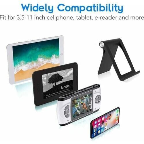 2pcs Fit for 3.5-11 inch Mobile Cell Phone Holder Stand with Non-slip Adjustment Desktop Portable Tablet Desktop Stand Holder