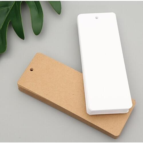 Yisuremia 30 Sheets Kraft Paper Bookmark Paper Clip Blank Book Notes Hand Drawn Gift DIY For Kids Children Office Stationery