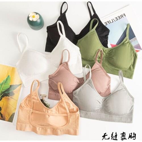 3D Sexy Lingerie Seamless Sport Bra U Type Backless Top Bra Push Up Bralette Brassiere Women Underwear wrapped girls sexy vest