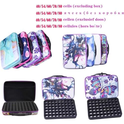 60 slot Diamond Painting Cross Stitch Accessories Tool Box Storage 5D Embroidery Mosaic Gift Without bottles butterfly handbag