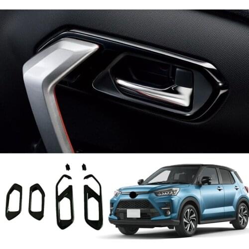 ABS Plastic Inner Door Handle Bowl Cover Trim For Toyota Raize 2020 2021 Car Door Handle Accessories Sticker