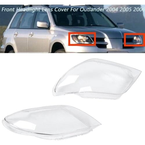 Car Front Headlight Head Light Lamp Lens Shell Cover Replacement for Mitsubishi Outlander 2004 2005 2006